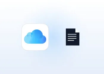 iCloud symbol next to a document icon, lead image for the report on former Apple employees retaining iCloud access