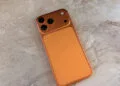iPhone 17 Pro in Cosmic Orange on marble as a reference point for the iPhone 18 Pro price