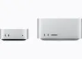 Mac mini and Mac Studio side by side to scale, the Mac Studio noticeably wider and taller