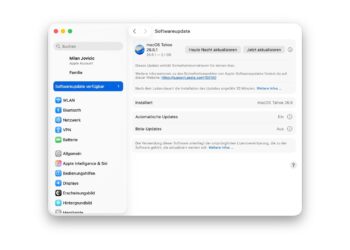 Software Update in System Settings on a Mac showing the available macOS Tahoe 26.6.1 update