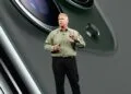 Phil Schiller, who is handing over the App Store at Apple, speaking on the keynote stage