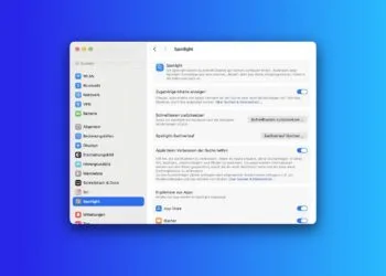 Spotlight settings on the Mac, where you can control which content Spotlight indexing covers