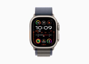 Apple Watch Ultra 2 showing the Modular Ultra watch face, whose layout inspires the Modular watch face in watchOS 27