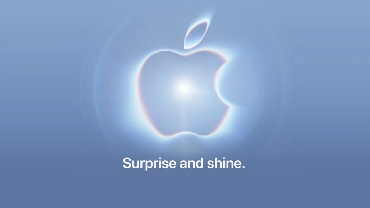 Apple's invitation to the September 9 event showing a glowing Apple logo, the occasion for the new Apple device identifiers in its backend