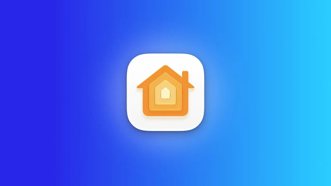 Apple Home Hub: Home app icon on a blue gradient
