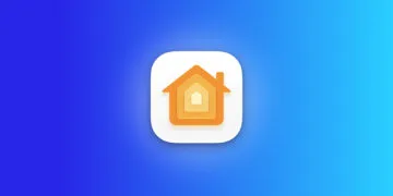 Apple Home Hub: Home app icon on a blue gradient