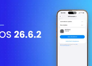 iPhone showing the software update settings with iOS 26.6.2 and the update button