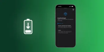 Preparing iPhone 18 Pro Max for shipping: iPhone showing the shipping reason screen with Repair, Trade-in or Return and Other, next to a battery with a downward arrow