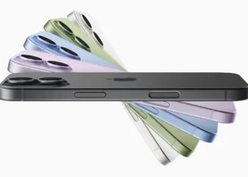 iPhone prices at a glance: several iPhone models in black, lavender, blue, green and white fanned out on a light background