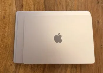 Stacked MacBooks in different sizes=