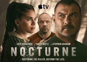 Nocturne trailer: key art featuring Zazie Beetz, Stephen Graham and Liev Schreiber