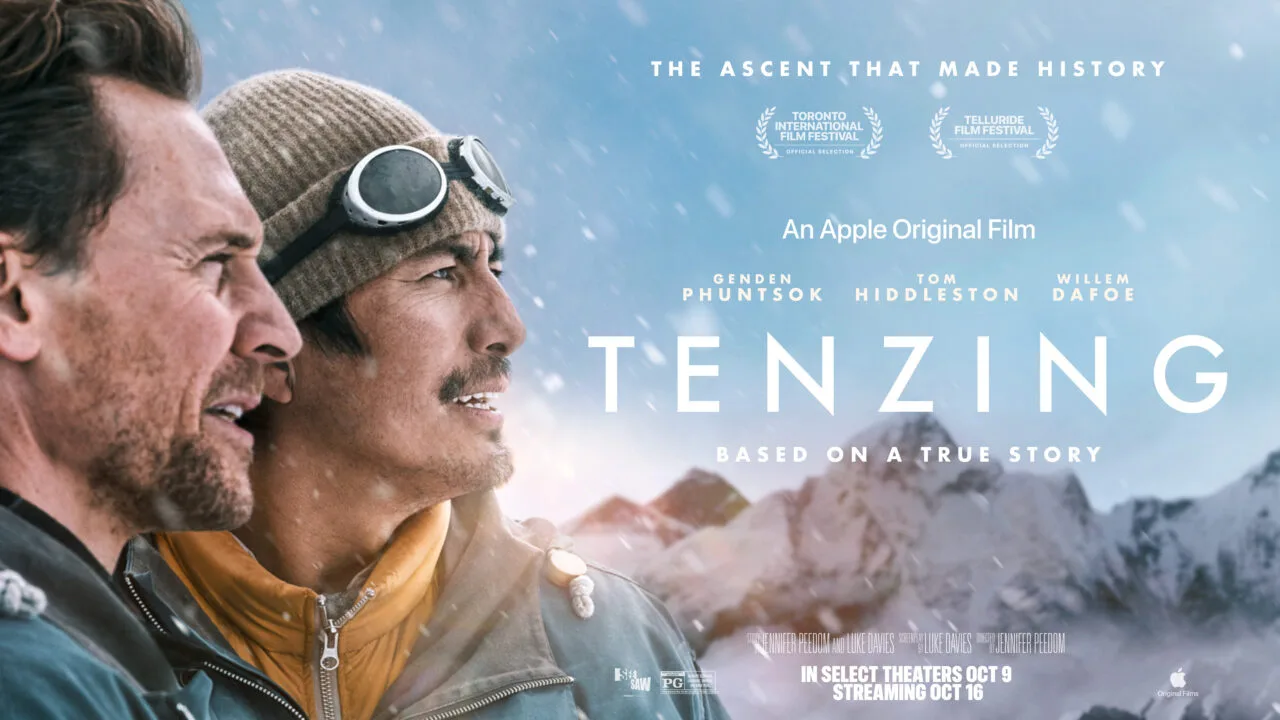 Tenzing on Apple TV: Tom Hiddleston and Genden Phuntsok on the key art for the Everest drama