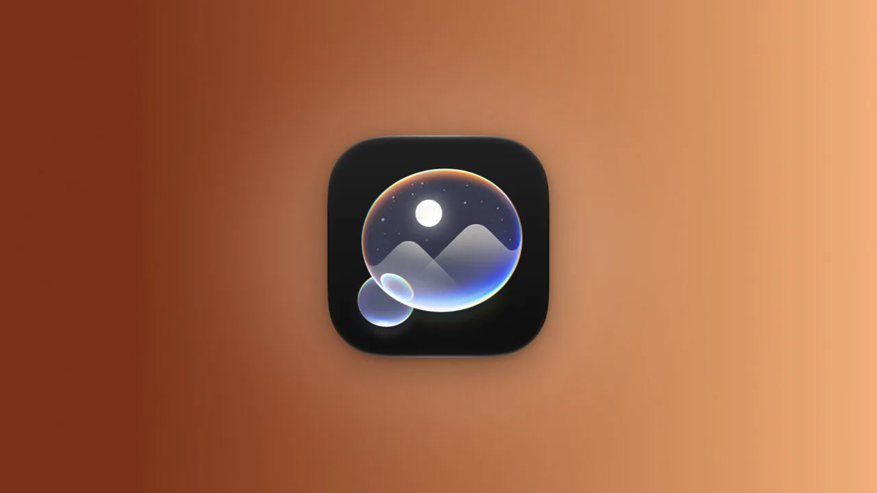 Image Playground app icon on a warm gradient – images from the app carry an invisible SynthID watermark on iPhone