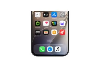 Apple Music app icon in iOS 27.2 in light and dark appearance, black note on white on the left, white note on black on the right in the dock