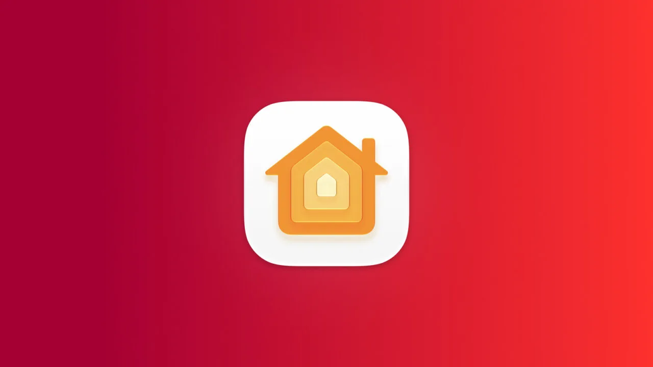 Apple Smart Home: Home app icon on a red gradient
