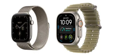 Apple Watch skin irritation: Apple Watch Series 12 with Milanese Loop next to Apple Watch Ultra 4 with Ocean Band