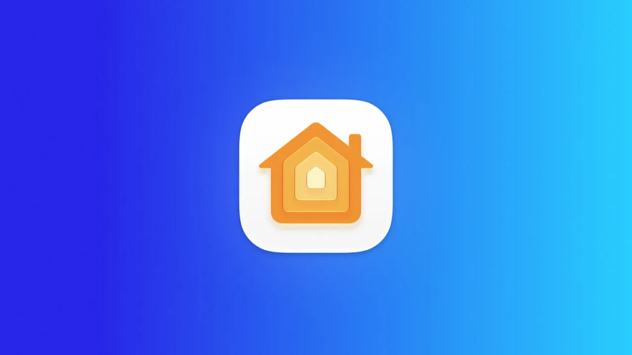 Apple Home app icon on a blue gradient for the HomeView trademark filing