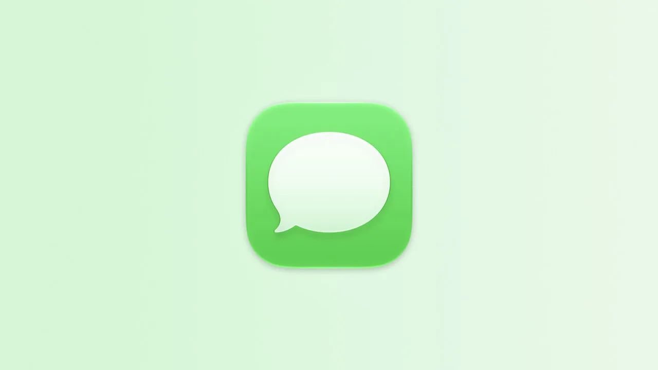 Suggestions in Messages: Messages app icon on a light green gradient