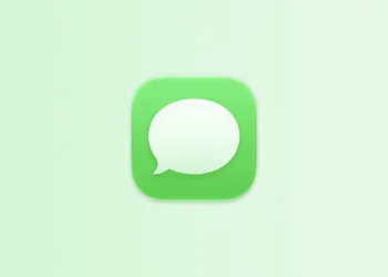 Suggestions in Messages: Messages app icon on a light green gradient