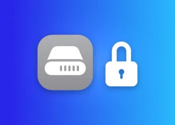 Full Disk Access on the Mac: Apple's icon for the permission next to a white padlock on a blue gradient