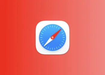Safari Chrome promotion: Safari app icon on a red gradient